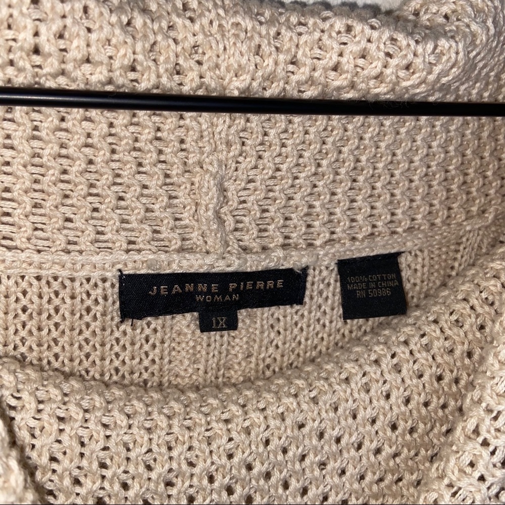 Jeanne Pierre Cable Knit Cowl Neck Sweater - Picture 3 of 8